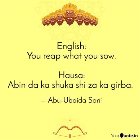 English: You reap what yo... | Quotes & Writings by Abu-Ubaida Sani ...