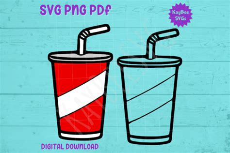 Soda Fountain Drink Cup SVG PNG PDF Graphic by kaybeesvgs · Creative ...