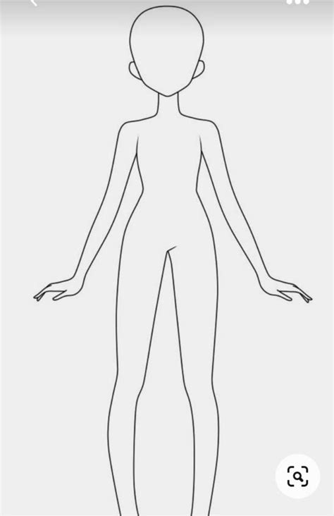 Anime Female Body Outline Template