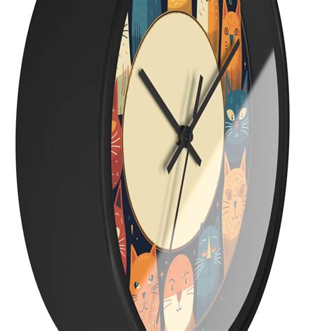 Cat Wall Clock, Cat Clock, Cat Wall Decor, Cat Wall Art, Gift Giving ...