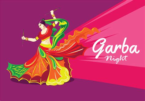 Vector Design of Woman Playing Garba Dance 132101 Vector Art at Vecteezy