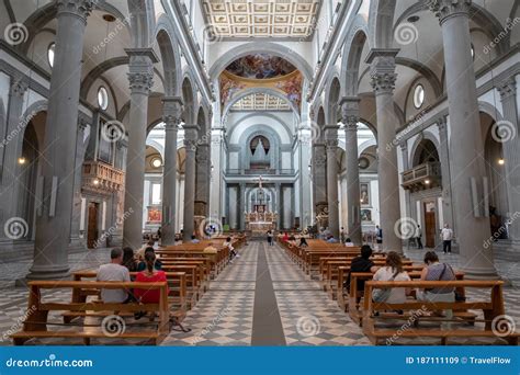 Panoramic View of Interior of Basilica Di San Lorenzo (Basilica of St Lawrence) Editorial Stock ...