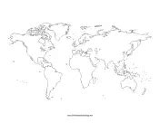 World Map World Map Coloring Page, Blank World Map, Free, 49% OFF