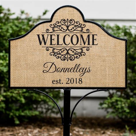 Personalized Welcome Magnetic Yard Sign Set | GiftsForYouNow