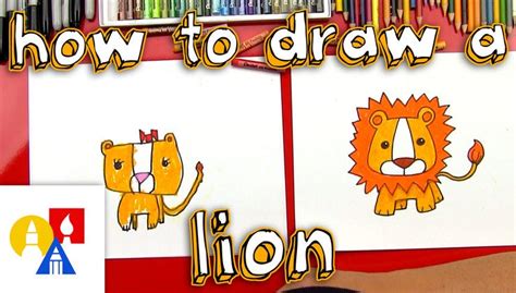 How To Draw A Cartoon Lion | Art For Kids Hub