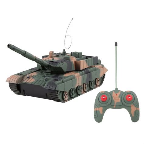 1:20 4CH Power Remote Control Tank Military Vehicle Armored Tank Battle Tanks Turret Rotation ...