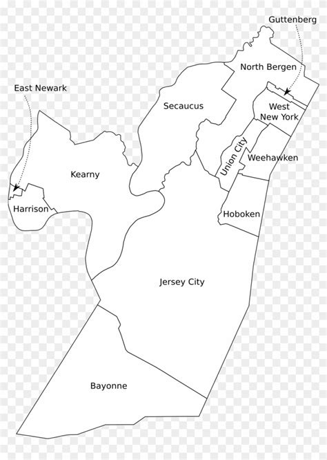 Hudson County, Nj Municipalities Labeled - Hudson County City Map, HD ...