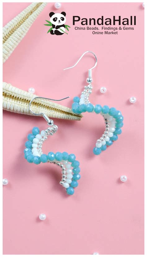 Spiral Wave Earrings #bead #art #tutorial #beadarttutorial Beaded Earrings Diy, Beaded Earrings ...