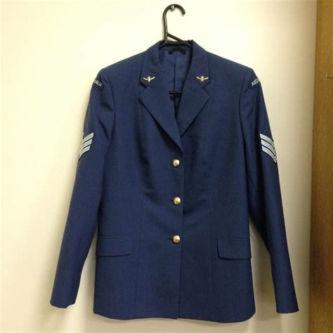 RAAF Dress Uniform Jacket and Tie, Female. Sergeants Stripes on Arms and RAAF Ea... | eHive