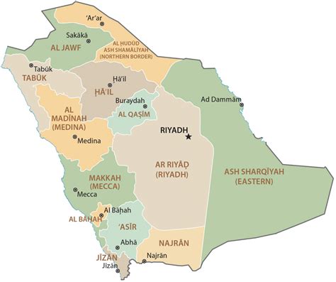 Political Map Of Saudi Arabia