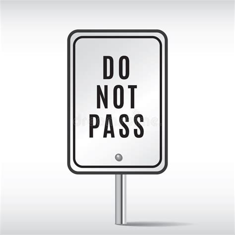 Do No Pass Sign. Vector Illustration Decorative Design Stock Vector ...