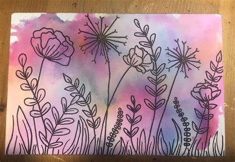 Water colour flowers | Sharpie doodles, Watercolor, Watercolor flowers
