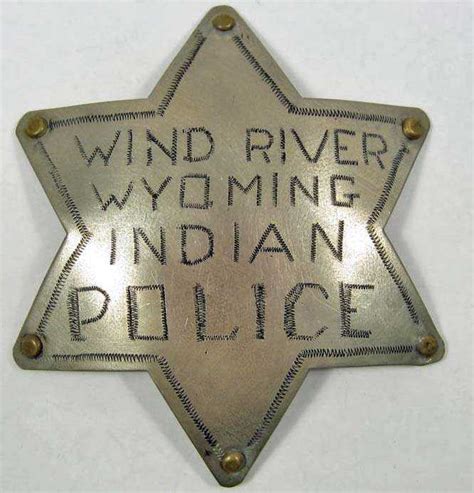 WYOMING INDIAN POLICE LAW BADGE