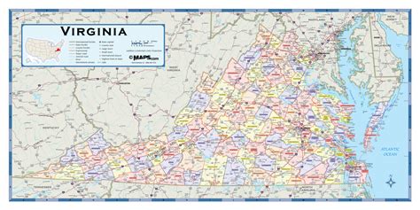 Printable County Map Of Virginia