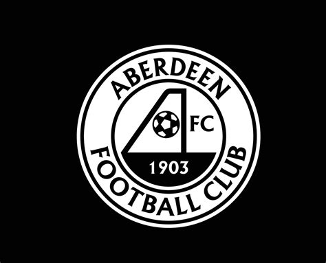 Aberdeen FC Club Logo Symbol White Scotland League Football Abstract ...