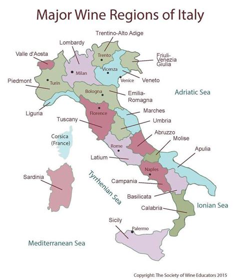 wine map of italy | Wine map, Italy wine, Wine region map