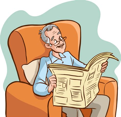 hombre leyendo periódico ilustración vectorial 12485450 Vector en Vecteezy