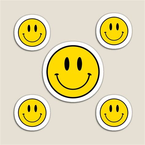 'Small | Happy Face | Smiley | ' Magnet by HappyFaceCo | Face stickers, Print stickers, Cute ...