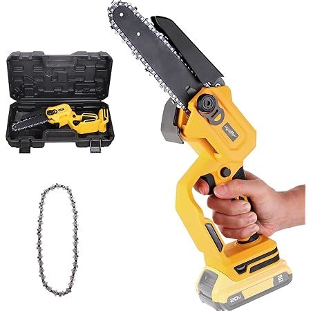 Amazon.com: Cordless Power Chainsaw, for DeWALT 20V Max Lithium Battery 6-Inch Hand-held Mini ...