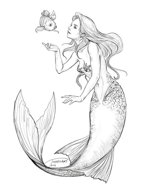 Pin by Marie Hart on Mermaid Coloring Sheets | Mermaid artwork, Mermaid drawings, Mermaid sketch