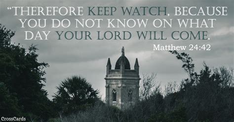 Your Daily Verse - Matthew 24:42 - Inspirations