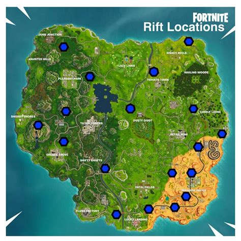 Fortnite Rift Locations Map