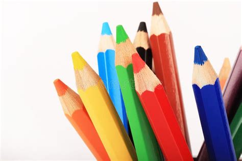 Colorful Erasers on Pencils Stock Photo - Image of group, equipment: 11394474