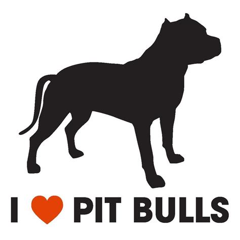 I Love Pit Bulls Car Sticker Decal Dog Days Exterior Accessories Bumper Stickers, Decals & Magnets