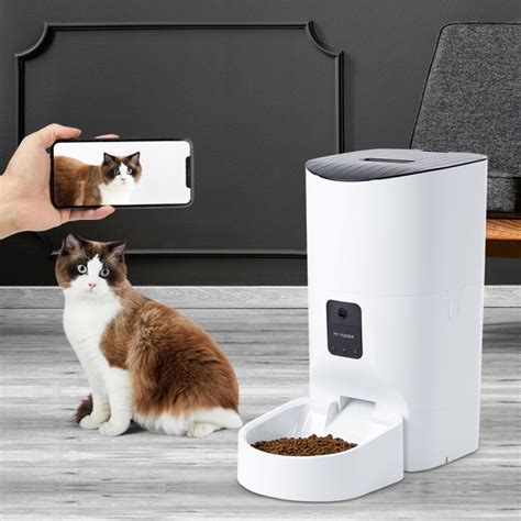 Smart Pet Feeder Camera Dog Cat Automatic Food Dispenser Portable ...