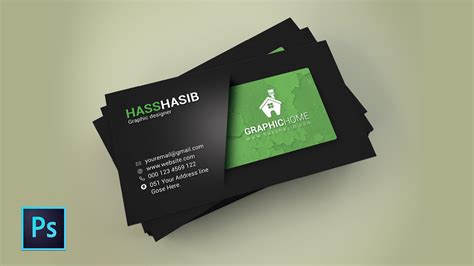 Business card design in Photoshop CC on Behance