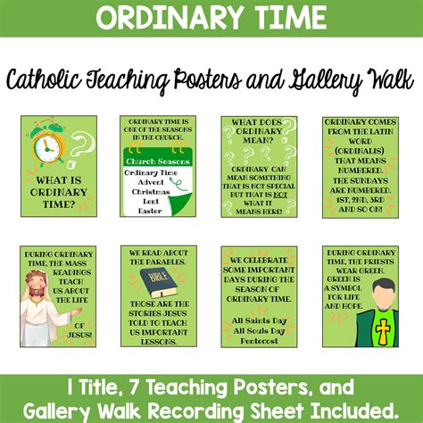 Ordinary Time: Bulletin Board Posters and Write the Room Activity | Made By Teachers