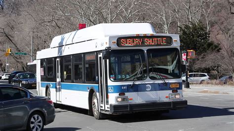 2012 New Flyer C40LF #641 on the (A) Train Shuttle Bus at Broadway and Dyckman Street - YouTube