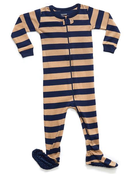 Leveret - Leveret Striped Baby Girls Footed Pajamas Sleeper 100% Cotton ...