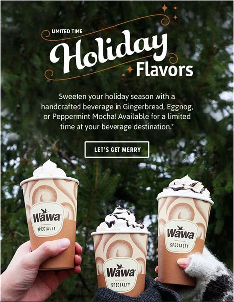 Limited Time Holiday Flavors at WAWA | Peppermint mocha, Flavors, Fast food items