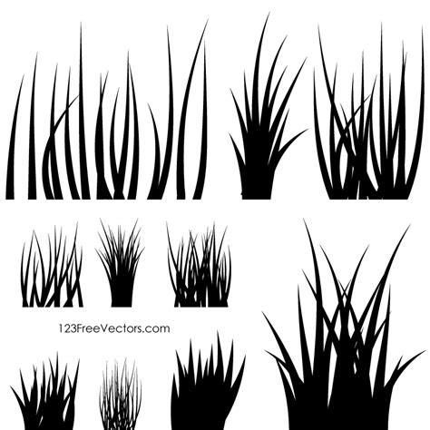 Grass Silhouette Free SVG Files