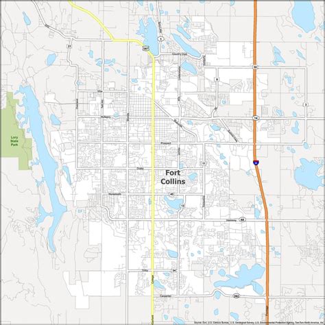 Fort Collins Map, Colorado - GIS Geography