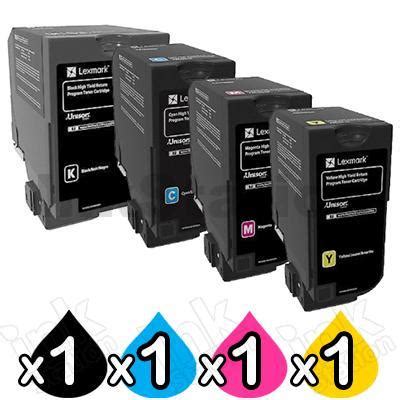 Lexmark 4 Pack Genuine CS720 / CS725 / CX725 Return Program Toner ...