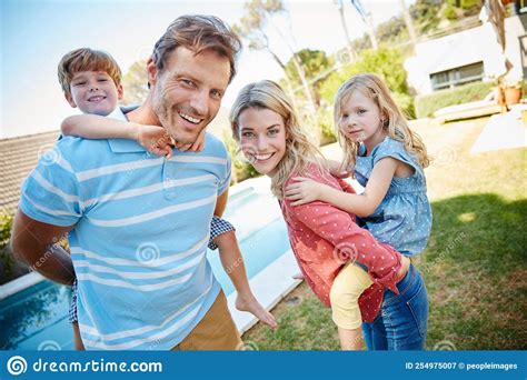 Heart-warming Moments. Portrait of a Happy Family Enjoying a Day ...