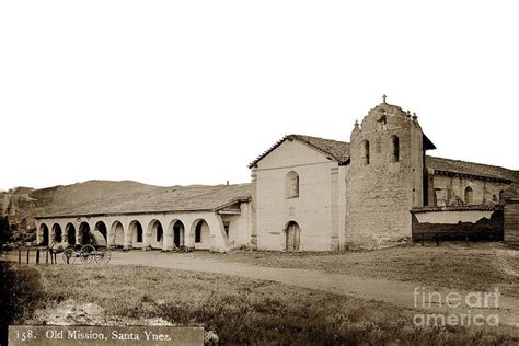 Mission Santa Inés. A photo of the mission as it was in 1880. | Solvang, Historical landmarks ...