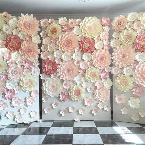 Image result for paper flower backdrop | Flower wall wedding, Paper ...