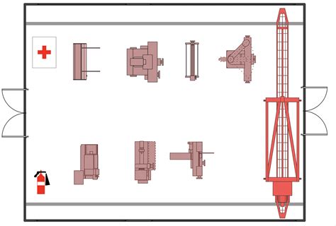 Factory layout floor plan | Store Layout Software | Plant Layout Plans | Manufacturing Floor ...