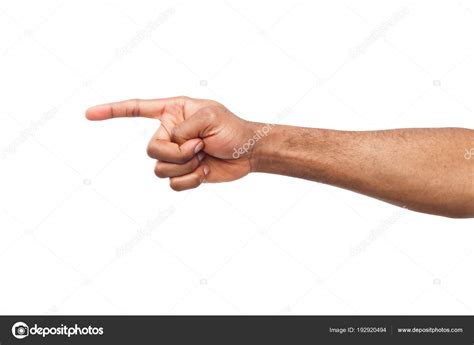 Hand gestures - man pointing away, isolated Stock Photo by ©Milkos ...