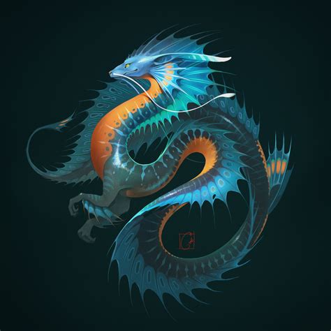 Blue water dragon by GaudiBuendia | Dragon artwork, Water dragon ...