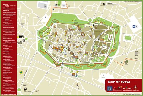 Lucca tourist attractions map