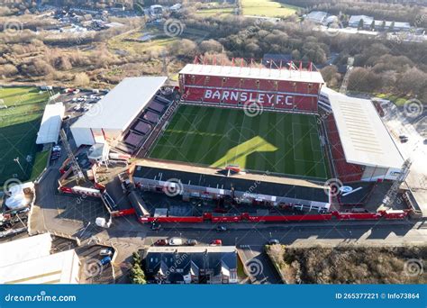 Barnsley FC Football Club Oakwell Stadium from Above Drone Aerial View ...