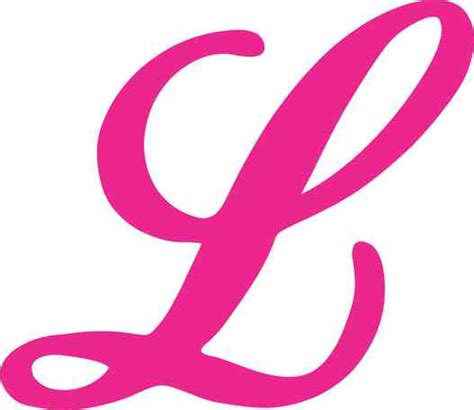 3.25in X 3in Pink Cursive L Monogram Sticker Fancy Vinyl - Etsy