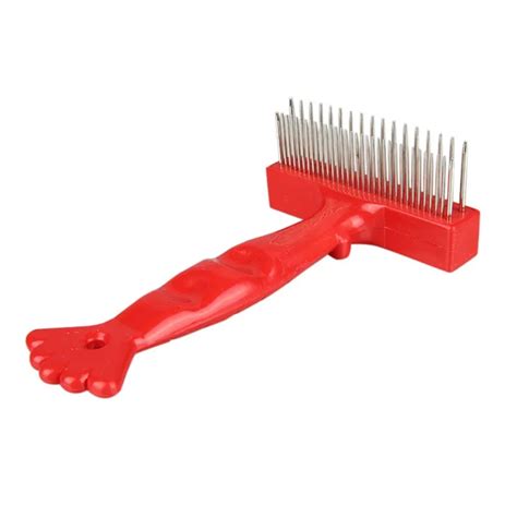 Pet Dog Cat Hair Grooming Combs Double Rows Rake Pet Grooming Brush For ...