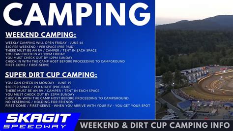 Skagit Speedway on Twitter: "Camping to open FRIDAY - JUNE 16."