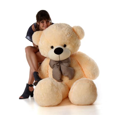 Buy Giant Teddy 5 Foot Life Size Teddy Bear Huge Stuffed Animal Toy Huggable Cute Cuddles Bear ...