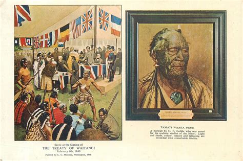 New Zealand Postcard Treaty of Waitangi signing images culture history heritage | Australia ...